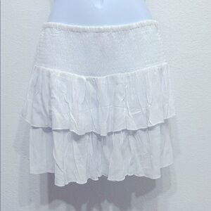 Love Tree White Tiered Mini Skirt New no tag